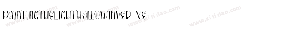 PaintingTheLightHollowInver-xEYK字体转换