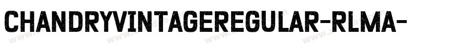 ChandryVintageRegular-rlmA字体转换
