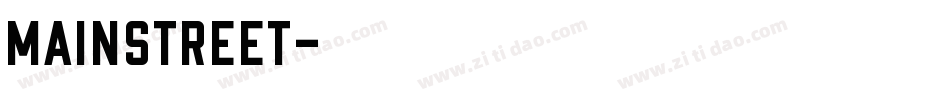 mainstreet字体转换