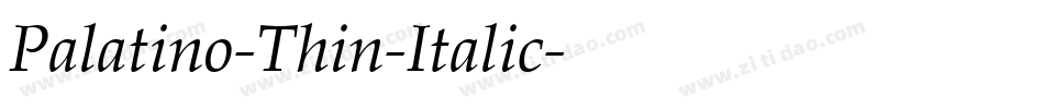 Palatino-Thin-Italic字体转换