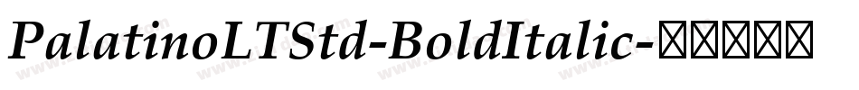 PalatinoLTStd-BoldItalic字体转换