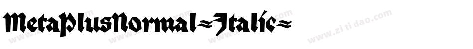 MetaPlusNormal-Italic字体转换
