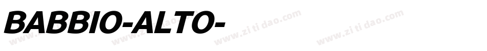 BABBIO-ALTO字体转换