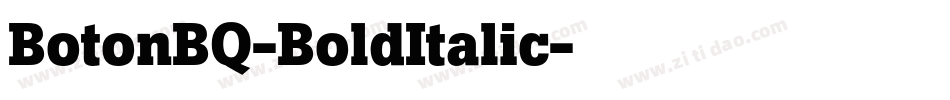BotonBQ-BoldItalic字体转换