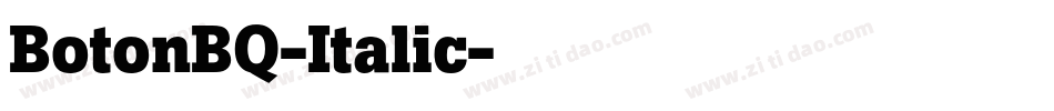 BotonBQ-Italic字体转换