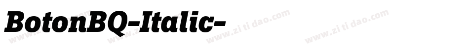 BotonBQ-Italic字体转换