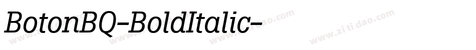BotonBQ-BoldItalic字体转换