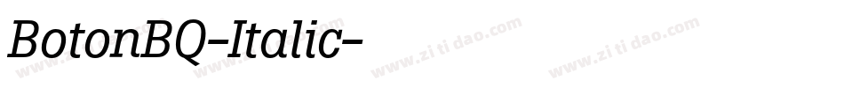 BotonBQ-Italic字体转换