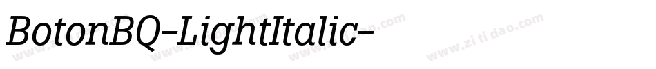 BotonBQ-LightItalic字体转换