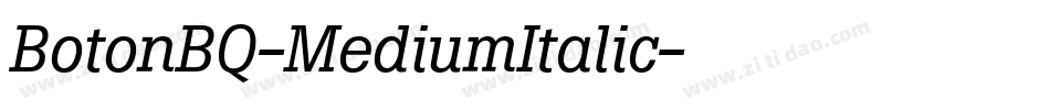 BotonBQ-MediumItalic字体转换