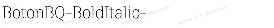 BotonBQ-BoldItalic字体转换