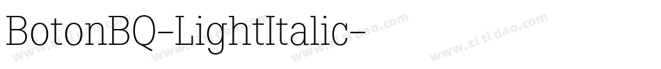 BotonBQ-LightItalic字体转换