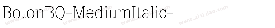 BotonBQ-MediumItalic字体转换