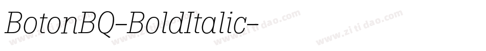 BotonBQ-BoldItalic字体转换