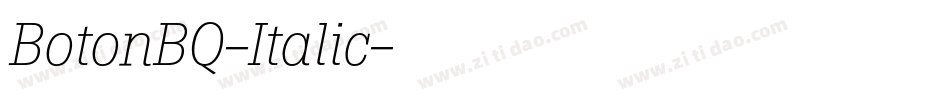 BotonBQ-Italic字体转换