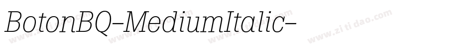 BotonBQ-MediumItalic字体转换