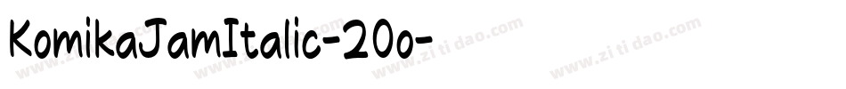 KomikaJamItalic-20o字体转换