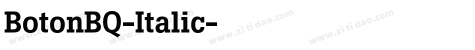 BotonBQ-Italic字体转换