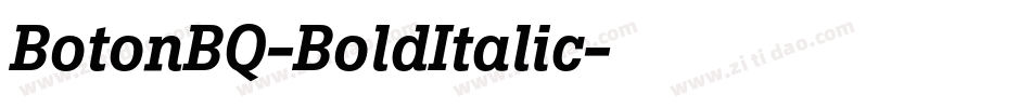 BotonBQ-BoldItalic字体转换
