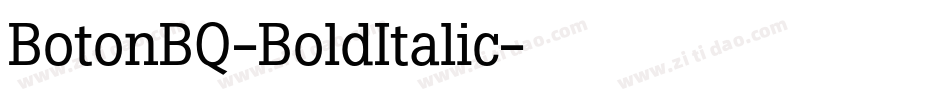 BotonBQ-BoldItalic字体转换