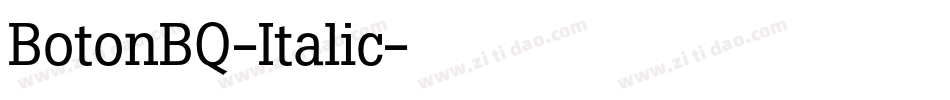 BotonBQ-Italic字体转换