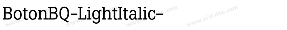 BotonBQ-LightItalic字体转换