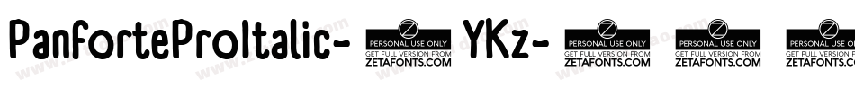 PanforteProItalic-8YKz字体转换