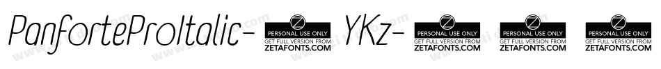 PanforteProItalic-8YKz字体转换