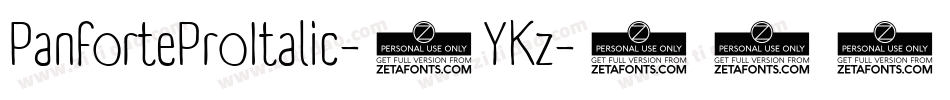 PanforteProItalic-8YKz字体转换