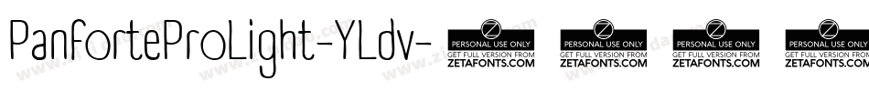 PanforteProLight-YLdv字体转换 PanforteProLight-YLdv字体转换
