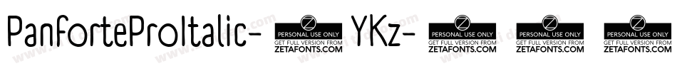 PanforteProItalic-8YKz字体转换