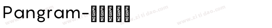 Pangram字体转换