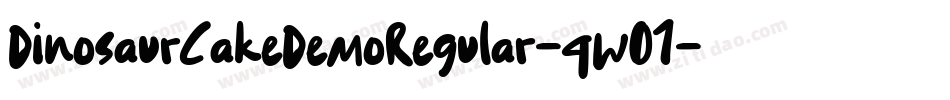 DinosaurCakeDemoRegular-qw01字体转换