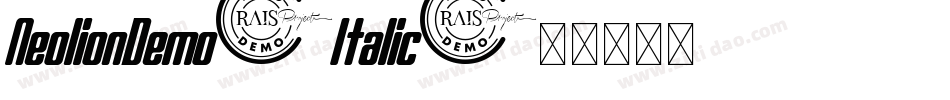NeolionDemo-Italic字体转换