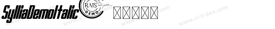 SylliaDemoItalic字体转换