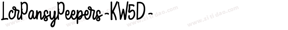 LcrPansyPeepers-KW5D字体转换 LcrPansyPeepers-KW5D字体转换