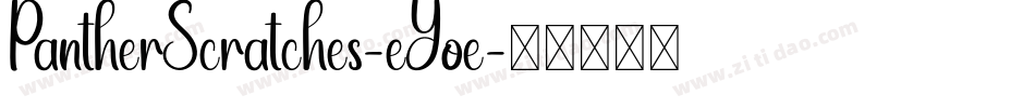 PantherScratches-eYoe字体转换