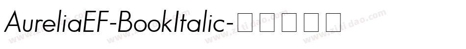 AureliaEF-BookItalic字体转换