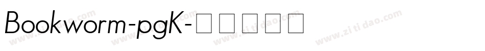 Bookworm-pgK字体转换
