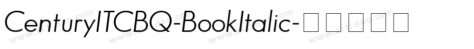 CenturyITCBQ-BookItalic字体转换