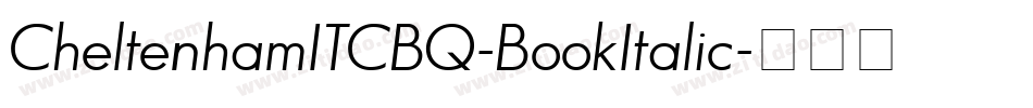 CheltenhamITCBQ-BookItalic字体转换