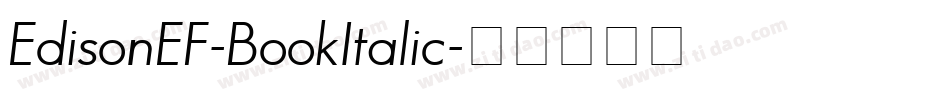 EdisonEF-BookItalic字体转换