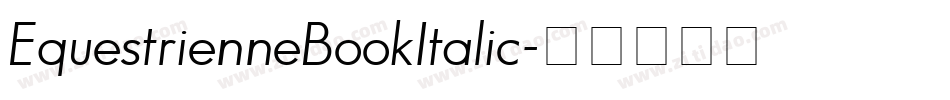 EquestrienneBookItalic字体转换