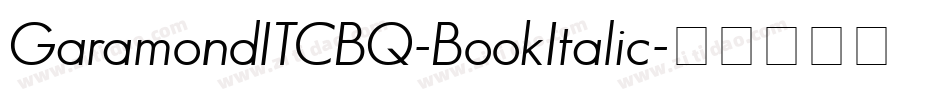 GaramondITCBQ-BookItalic字体转换