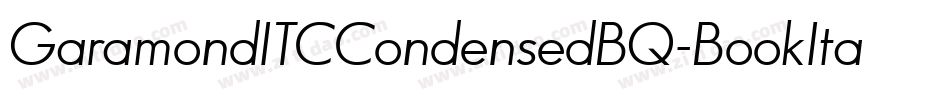GaramondITCCondensedBQ-BookItalic字体转换