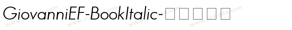 GiovanniEF-BookItalic字体转换