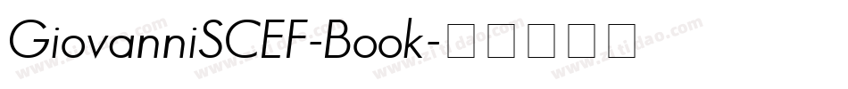 GiovanniSCEF-Book字体转换