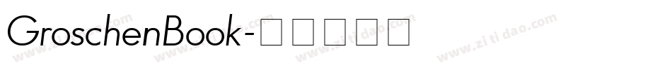 GroschenBook字体转换