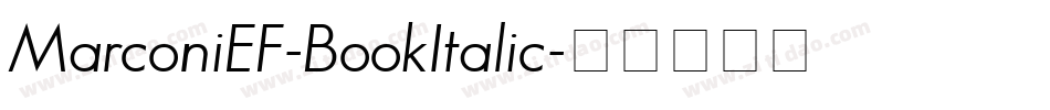 MarconiEF-BookItalic字体转换