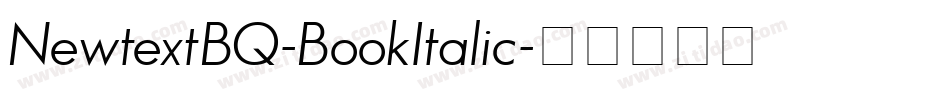 NewtextBQ-BookItalic字体转换